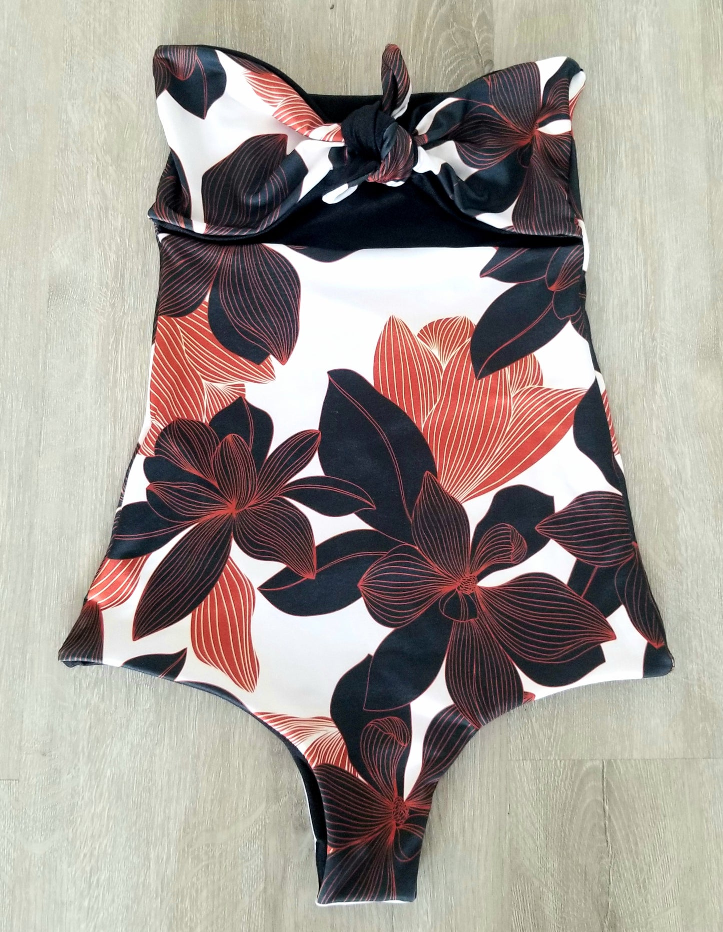 Pua luxe Tie Front Bandeau Onezie