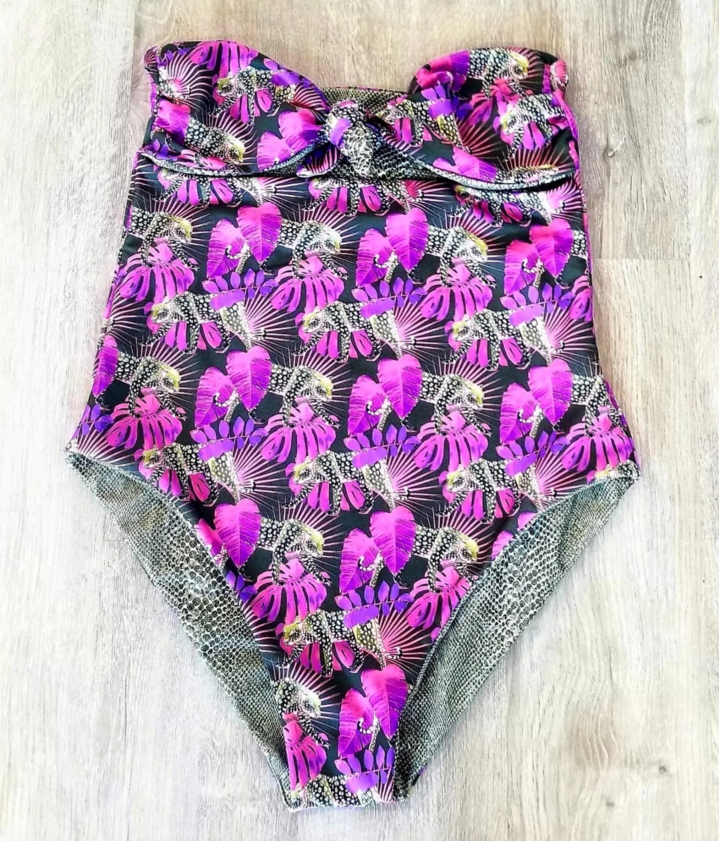 Custom Tie Front Bandeau Onezie