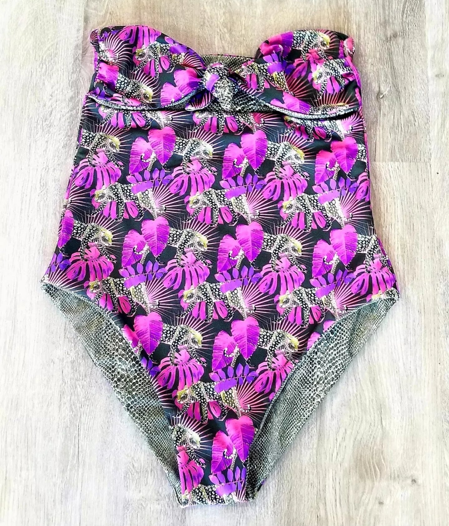 Custom Tie Front Bandeau Onezie