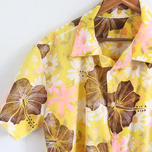 Retro Yellow Aloha Shirt